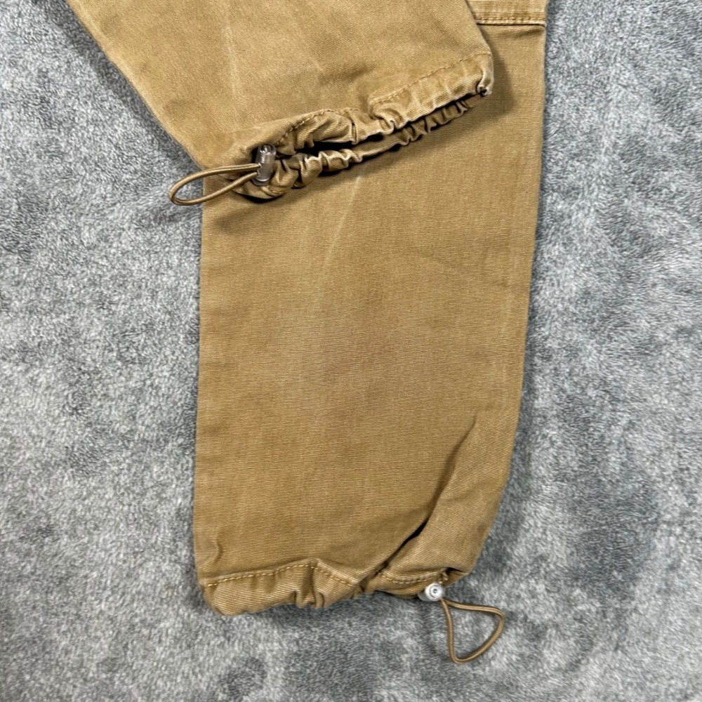 PacSun Slim Cargo Pants Mens Small Dark Tan Brown Elastic Waist - Picture 8 of 13